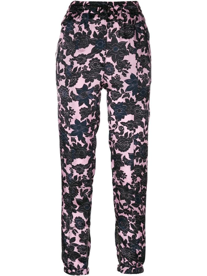 Christian Wijnants Floral Print Trousers - Pink & Purple