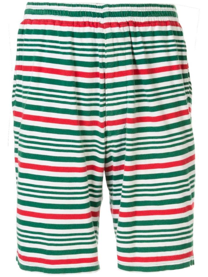 Undercover Elasticated Waist Striped Shorts - Green