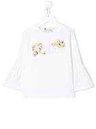 Emilio Pucci Junior Long Bell Sleeve T-shirt - White