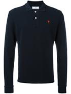 Ami Alexandre Mattiussi Ami De Coeur Long Sleeved Polo Shirt - Blue