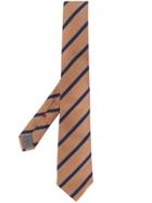 Brunello Cucinelli Striped Satin Tie - Neutrals
