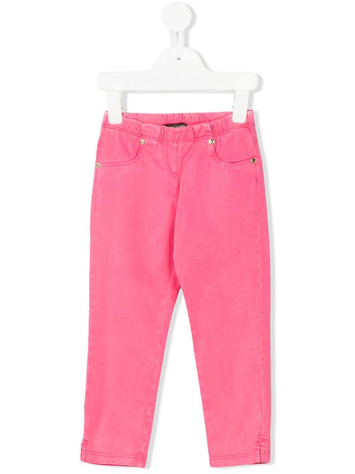 Roberto Cavalli Kids - Straight Trousers - Kids - Cotton/spandex/elastane/modal - 4 Yrs, Pink/purple