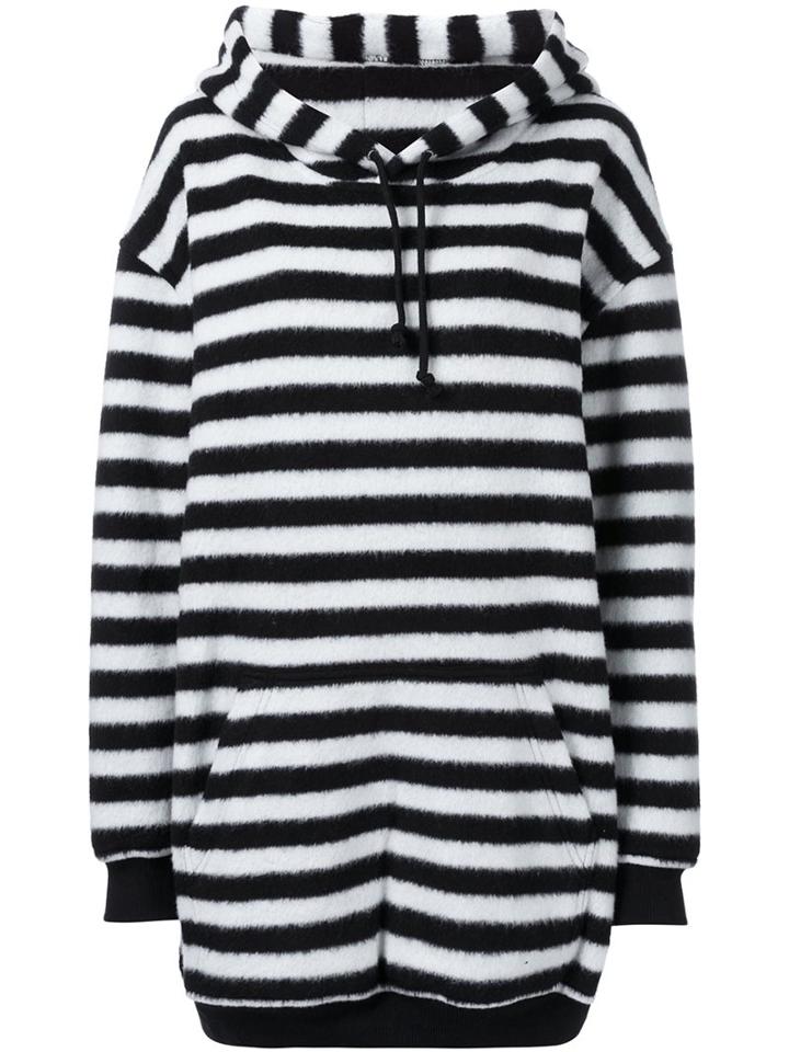 A.f.vandevorst Oversized Striped Hoodie, Women's, Size: Xs, Black, Polyamide/polyester/wool