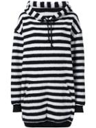 A.f.vandevorst Oversized Striped Hoodie, Women's, Size: Xs, Black, Polyamide/polyester/wool
