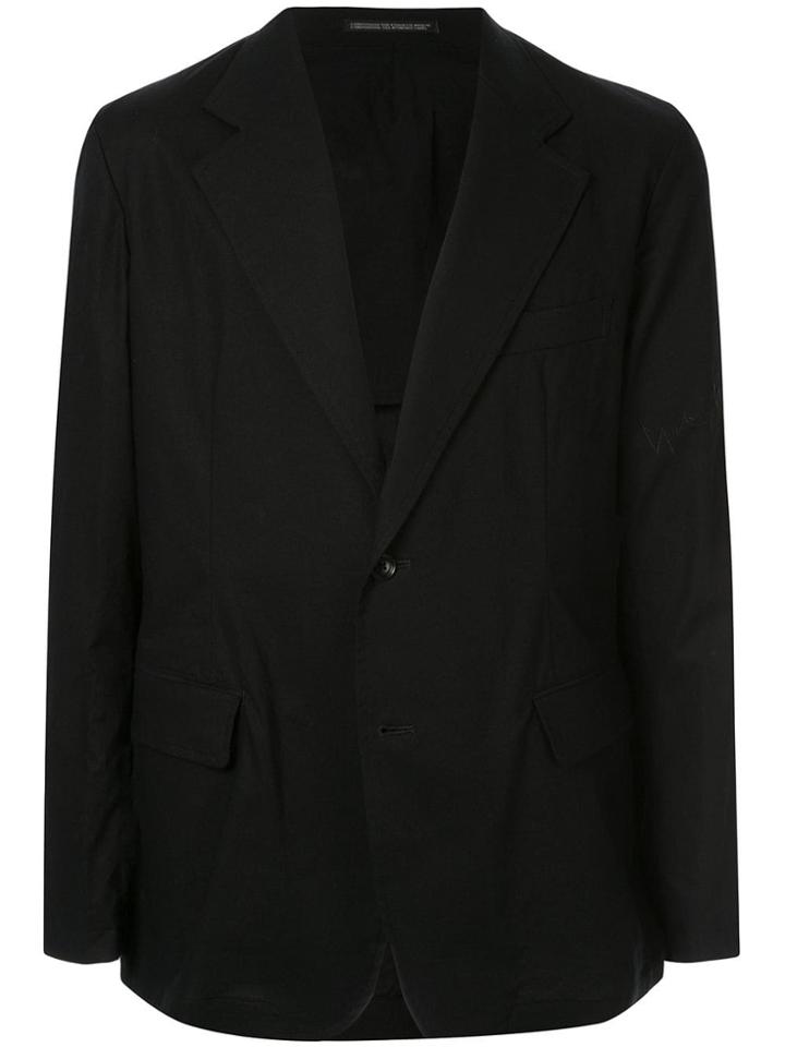 Yohji Yamamoto Straight Fit Blazer - Black