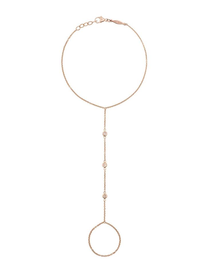 Jacquie Aiche Diamond And 14k Rose Gold Finger Bracelet