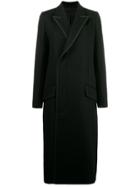 Haider Ackermann Double Breasted Coat With Rear Gold Stitching - Black