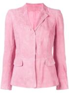 Sylvie Schimmel Fitted Suede Jacket - Pink