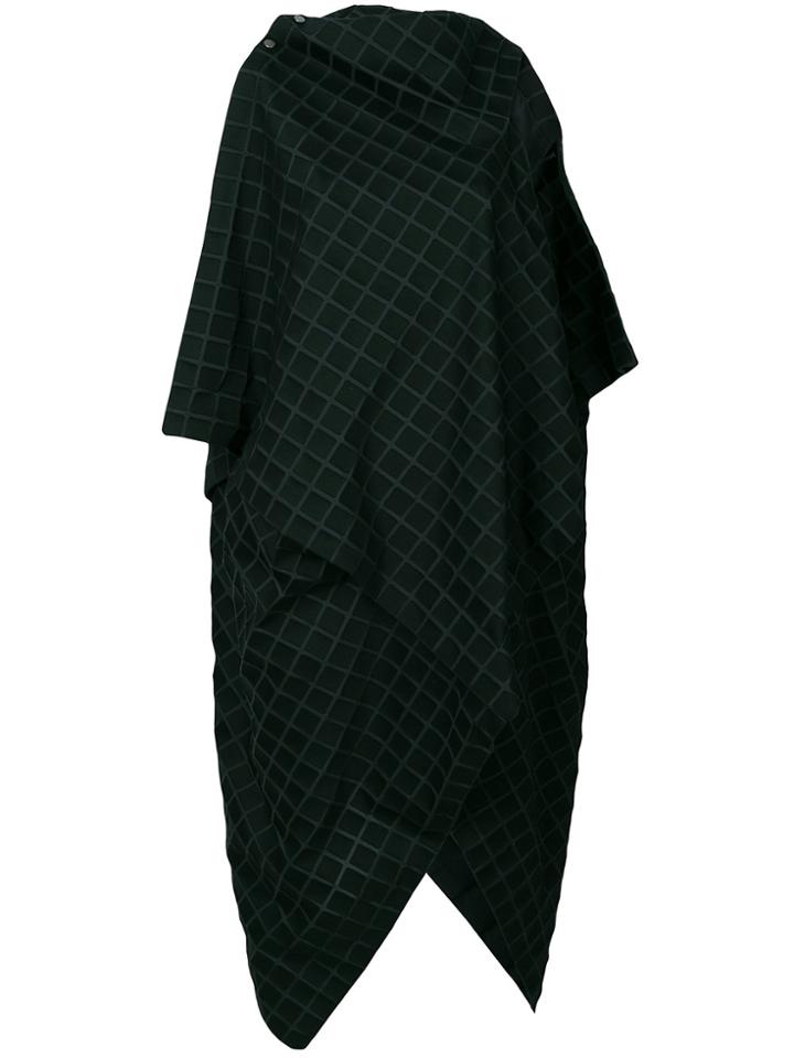 Issey Miyake Deconstructed Windowpane Dree - Black