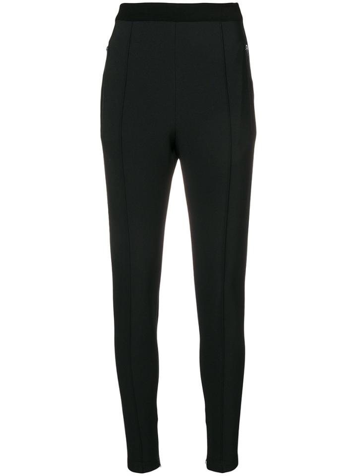 Ermanno Scervino Stretch Zipper Trim Leggings - Black