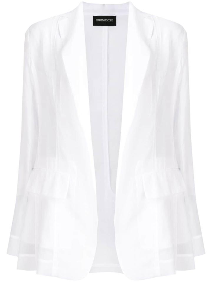 Sport Max Code Fitted Lightweight Jacket - White