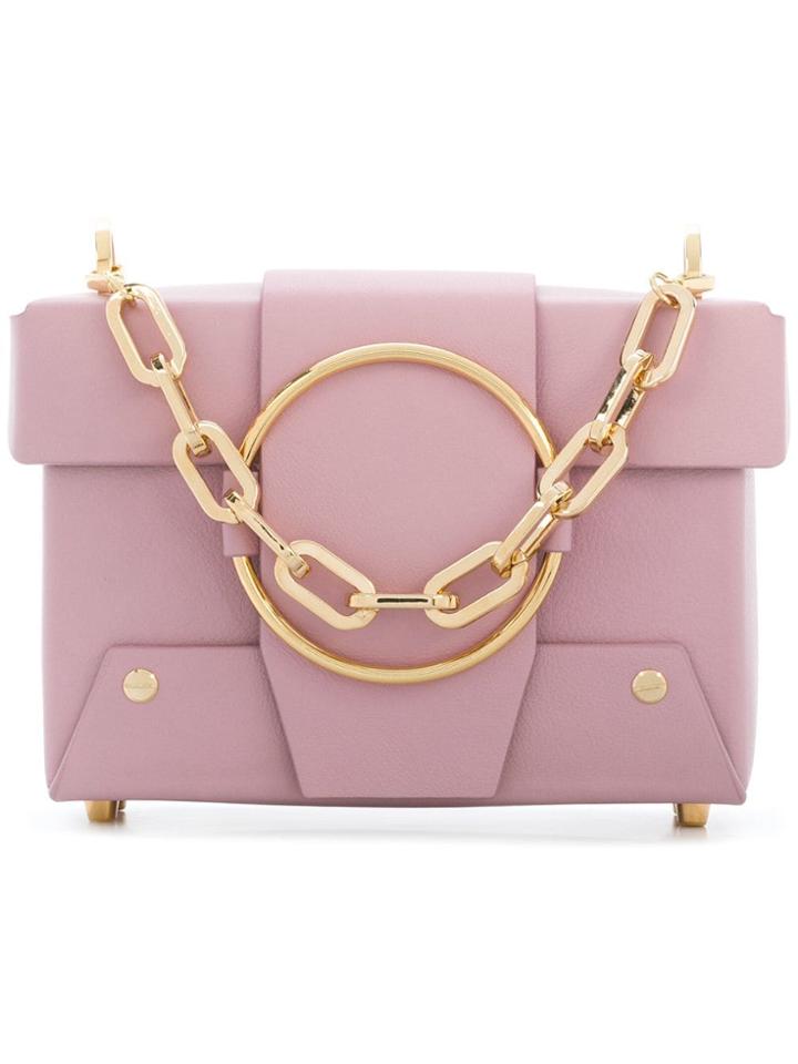 Yuzefi Pink Asher Leather Box Bag