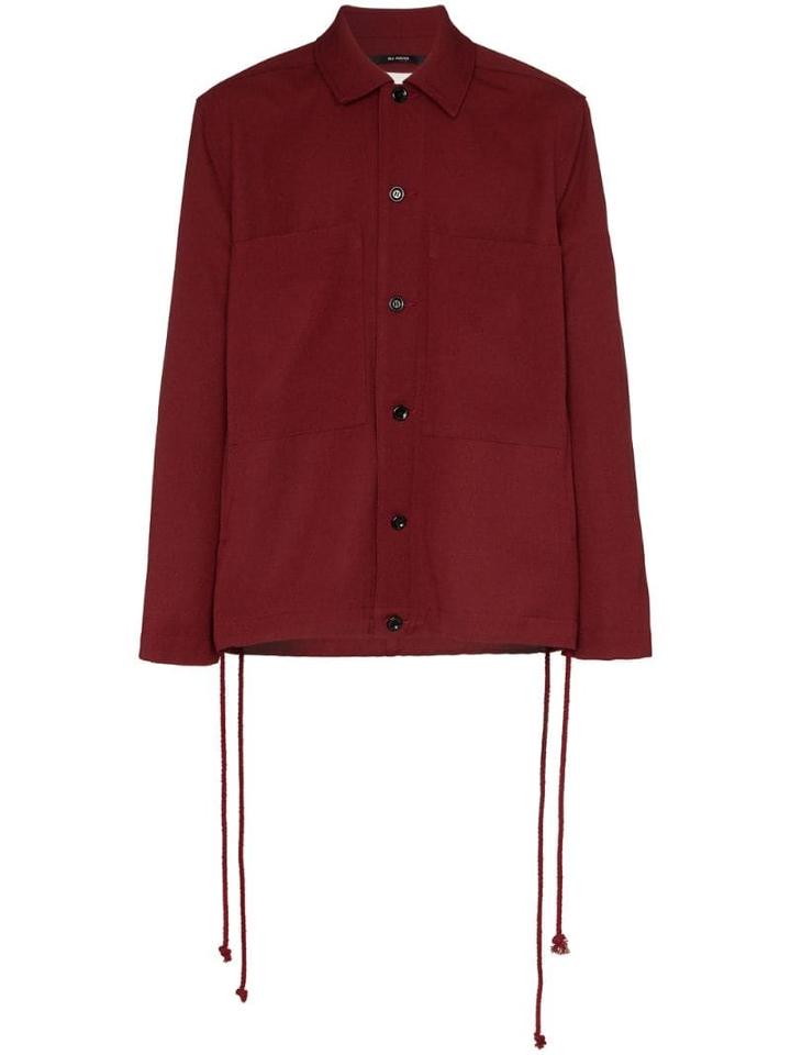 Song For The Mute Drawstring Shirt Jacket - Red