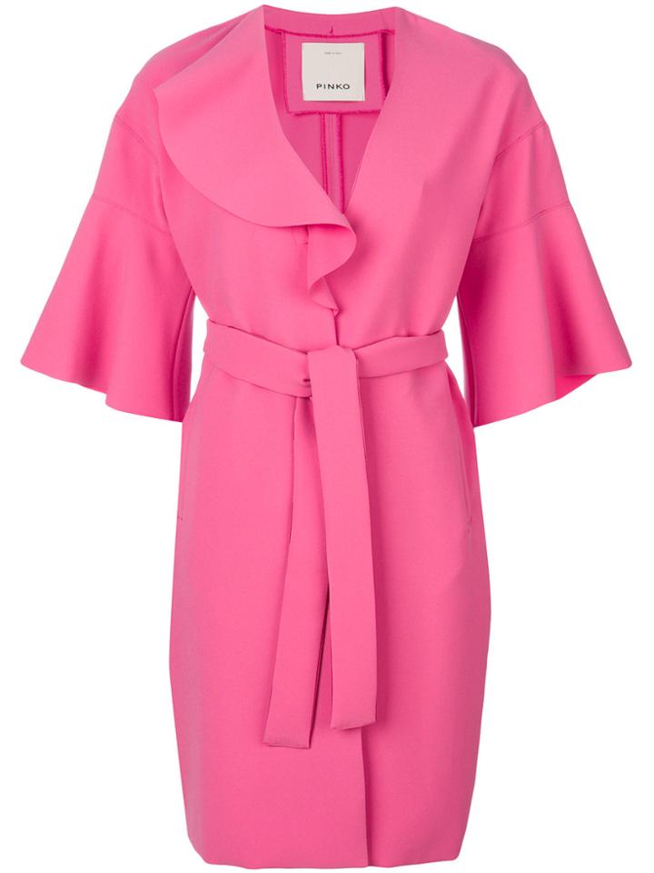 Pinko Belted Oversized Jacket - Pink & Purple