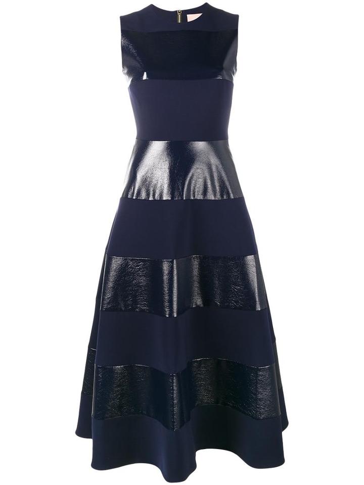 Roksanda Wren Sleeveless Dress, Women's, Size: 14, Blue, Acetate/polyamide/silk/spandex/elastane
