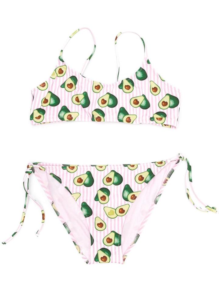 Mc2 Saint Barth Kids Jaiden Heart Pit Bikini - Pink