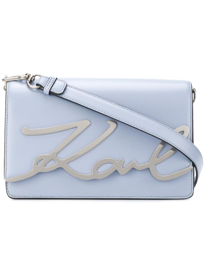 Karl Lagerfeld K/signature Shoulder Bag - Blue