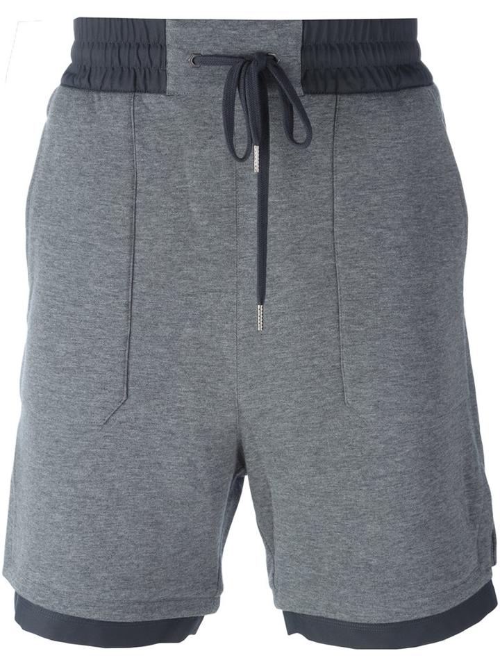Helmut Lang Contrast Hem Shorts