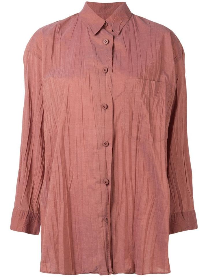 Issey Miyake Pre-owned Lightly Pleated Shirt - Orange