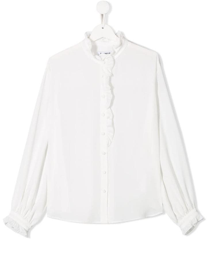Dondup Kids Ruffled Front Blouse - White
