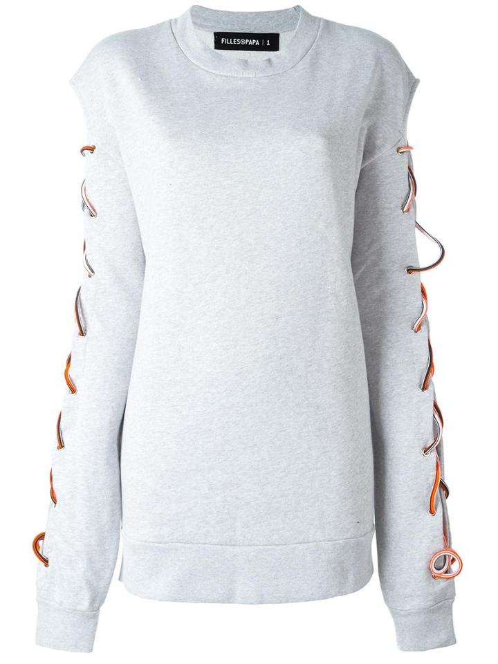 Filles A Papa 'loyd' Oversized Sweatshirt, Women's, Size: I, Grey, Cotton