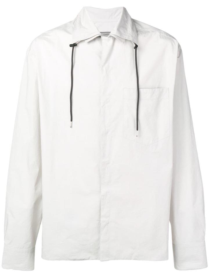 Lanvin Drawstring Collar Shirt - Grey