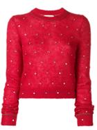 No21 Crystal Embellished Jumper - Red