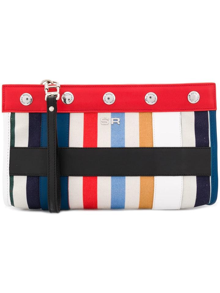 Sonia Rykiel Striped Clutch - Multicolour