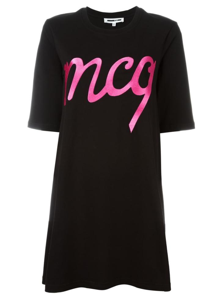 Mcq Alexander Mcqueen Babydoll T-shirt Dress, Women's, Size: Small, Black, Cotton