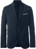 Neil Barrett Two Button Blazer, Men's, Size: 46, Blue, Polyester/spandex/elastane/viscose
