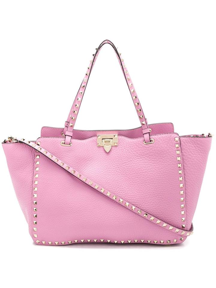 Valentino Valentino Garavani Rockstud Trapeze Tote - Pink