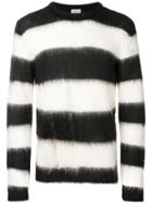 Saint Laurent Striped Long-sleeve Sweater - Black