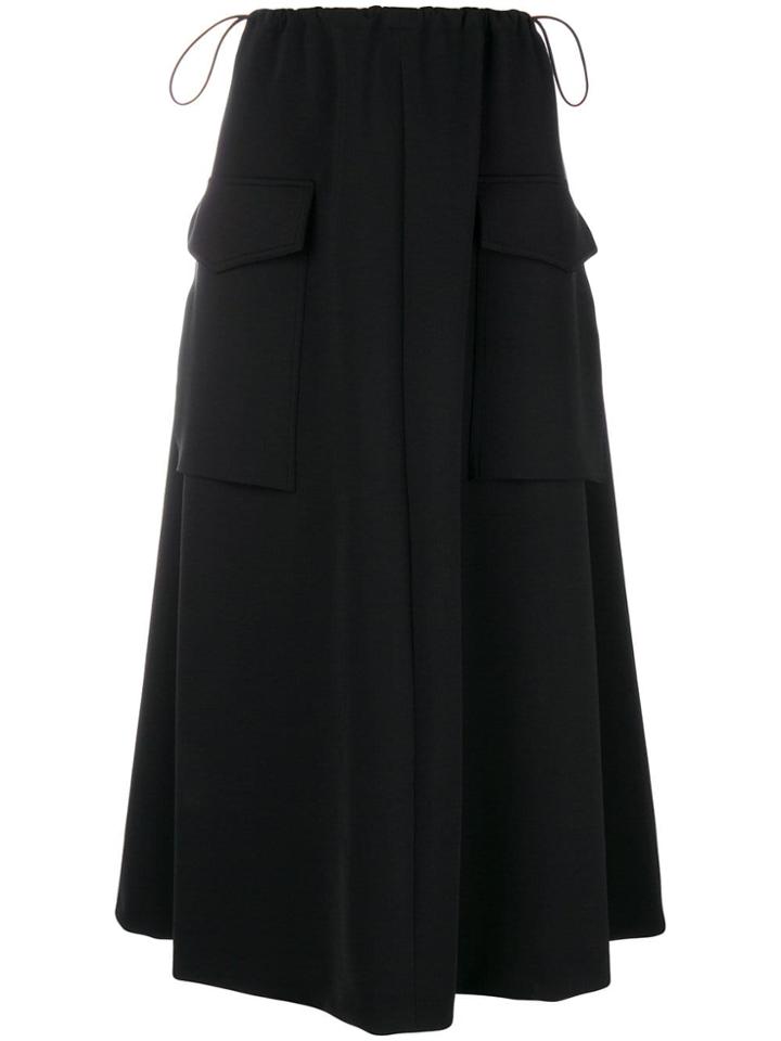 Giorgio Armani Gathered Front Maxi Skirt - Black