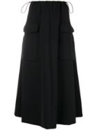 Giorgio Armani Gathered Front Maxi Skirt - Black