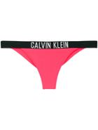 Calvin Klein Jeans Logo Waistband Bikini Bottoms - Pink & Purple