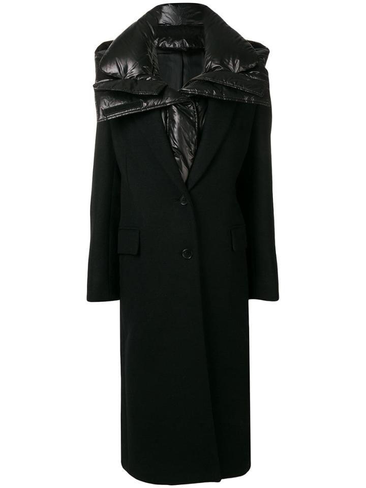 Juun.j Padded Single-breasted Coat - Black