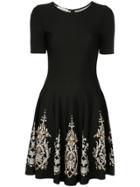 Oscar De La Renta Brocade Detail Dress - Black