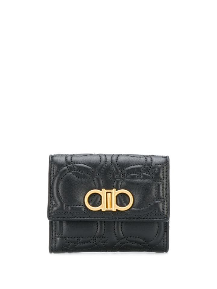 Salvatore Ferragamo Gancini Mini Wallet - Black