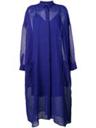 Maison Rabih Kayrouz Long-sleeve Flared Dress - Blue