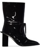 Marques'almeida 80 Patent Leather Ankle Boots - Black