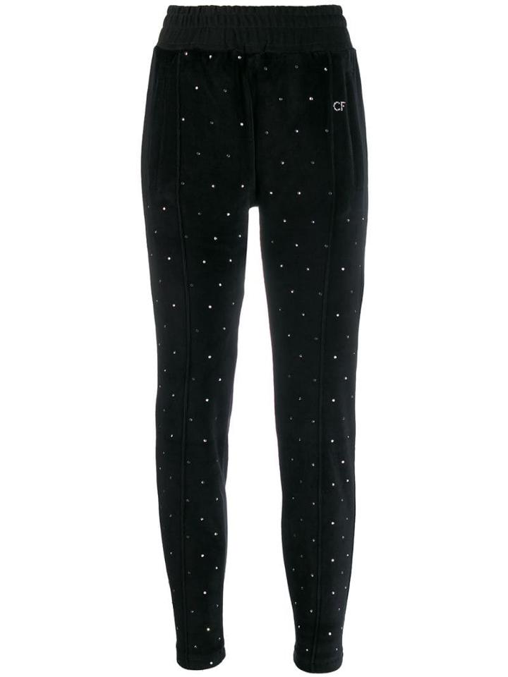 Chiara Ferragni Embellished Track Trousers - Black