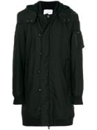 Pierre Balmain Oversized Hooded Coat - Black