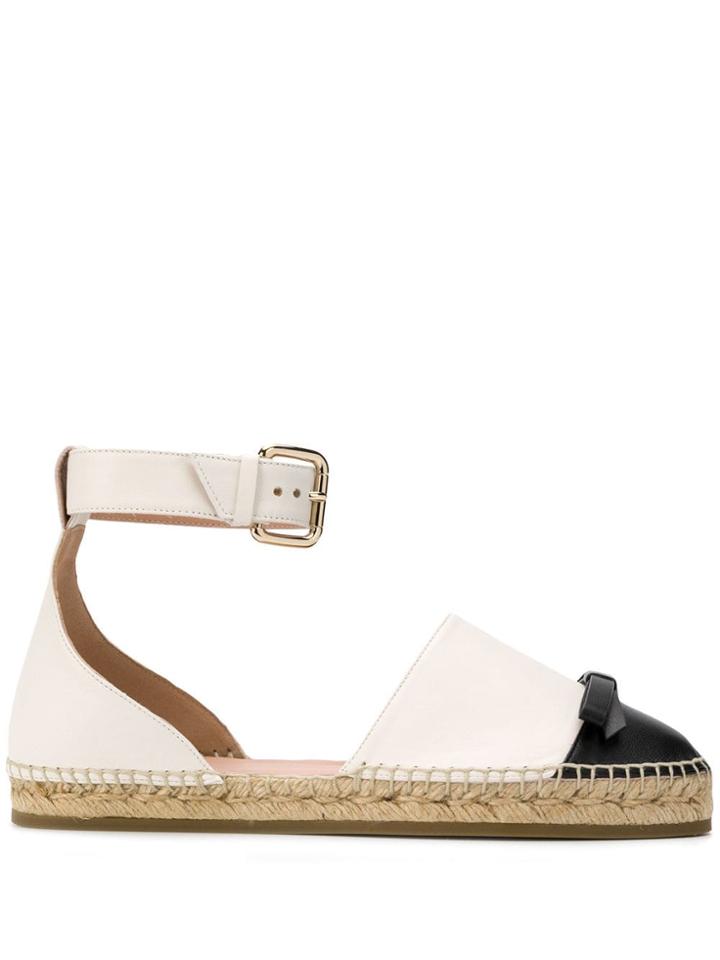 Red Valentino Bow Detail Espadrilles - White