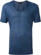 Diesel Black Gold Map Print T-shirt, Men's, Size: Xs, Blue, Cotton
