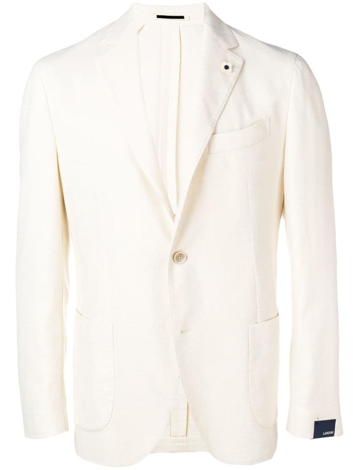 Lardini Single Breasted Blazer - White