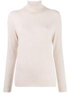 N.peal Fine Knit Polo Neck Jumper - Neutrals