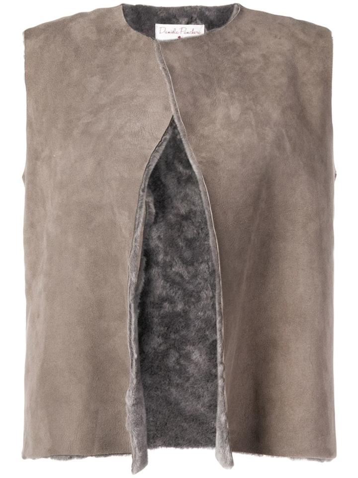 Daniela Pancheri Shearling Vest Jacket - Neutrals