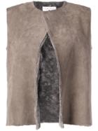 Daniela Pancheri Shearling Vest Jacket - Neutrals