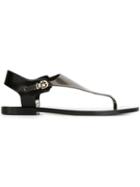Sergio Rossi Buckled Flat Sandals