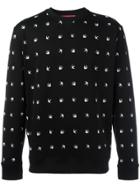 Atlantic Stars Stars Patch Appliqué Sweater - Black